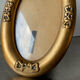 Antique art nouveau oval frame gilded wood