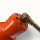 Orange gooseneck desk lamp — Aluminor, Nice, France — circa 60-70