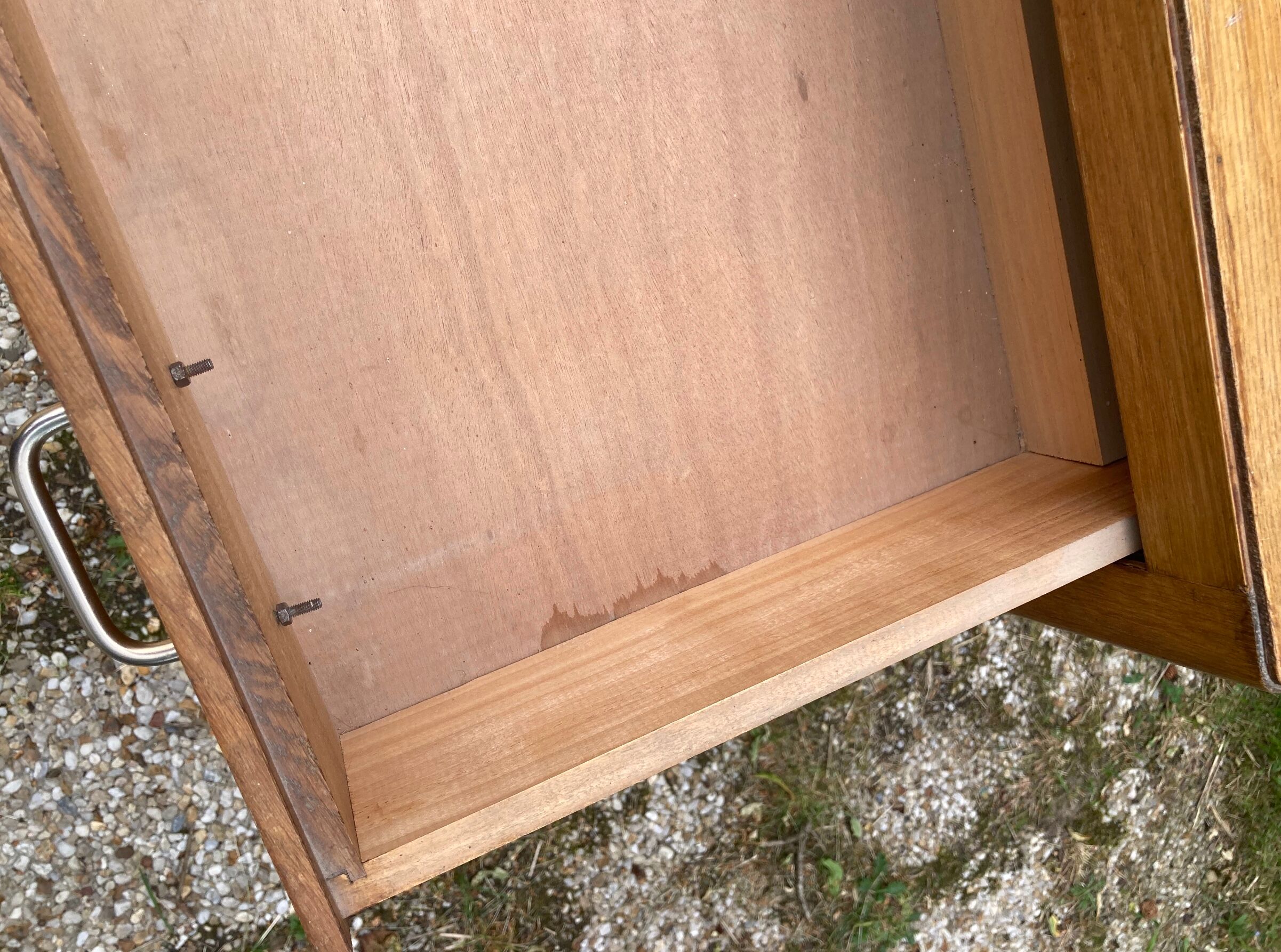 Vintage chest of drawers compass feet