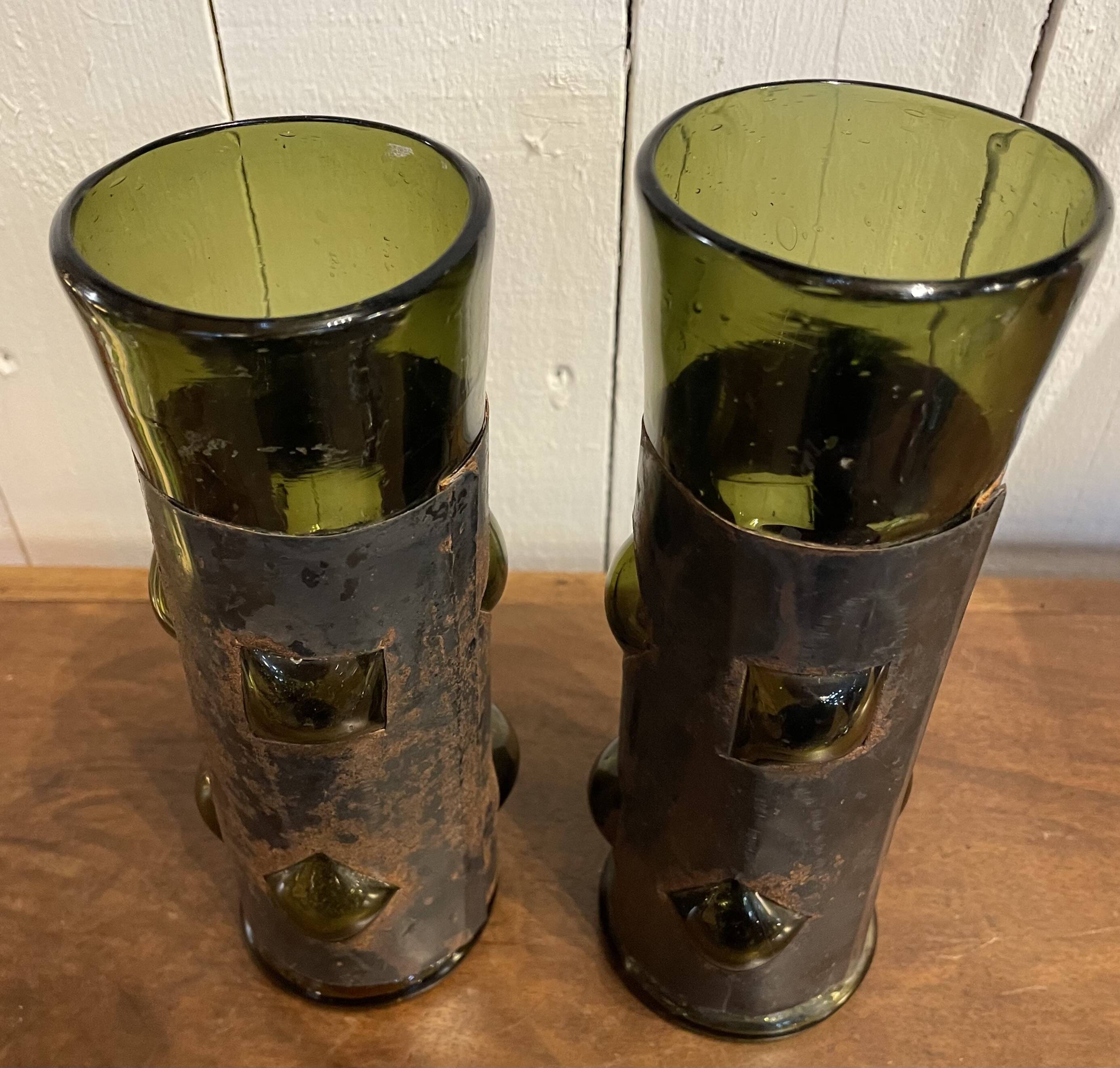 Pair of brutalist vases