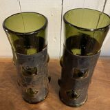 Pair of brutalist vases