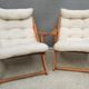 Pair of Kon-Tiki armchairs by Gillis Lundgren 1980's