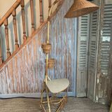 Rattan floor lamp