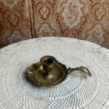 Antique gilt bronze hand candlestick