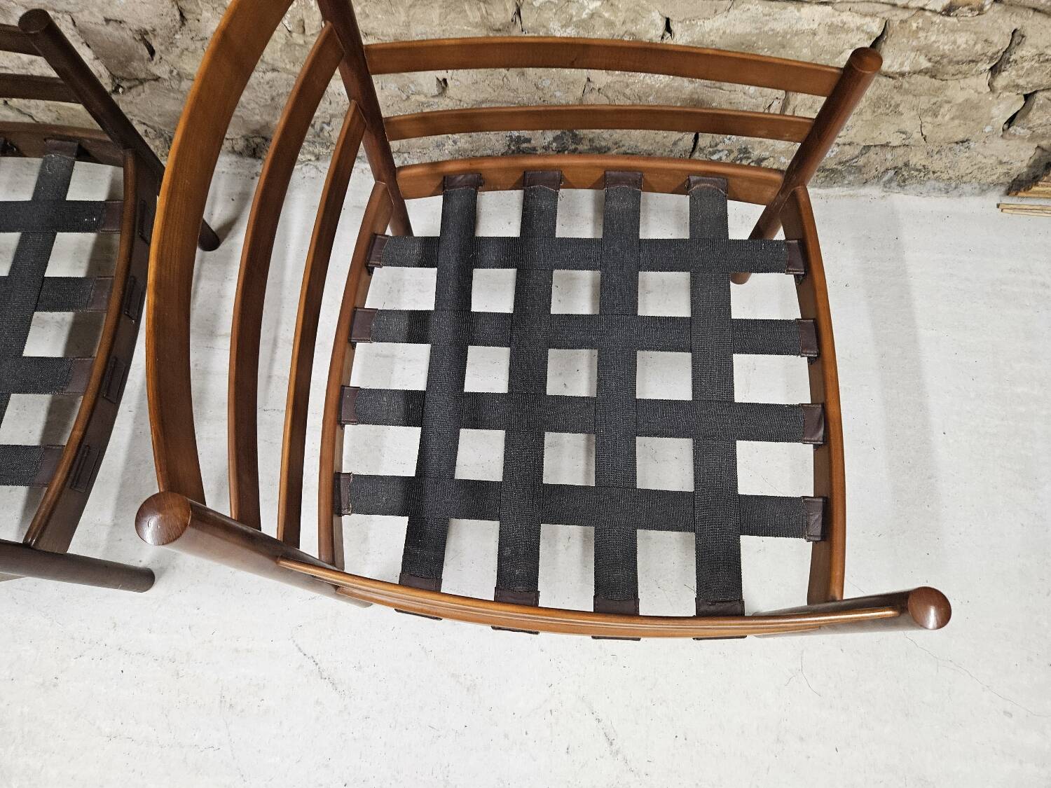 Paire de fauteuil vintage cuir Coja Suède 1960"
