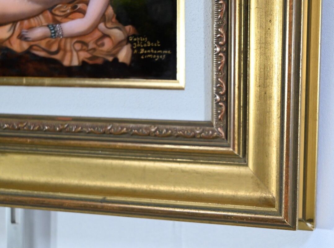 Painting Enamelled after C.Jalabert, signed R.Bonhomme – 1950