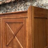Vintage solid oak cross-braced wardrobe 1940