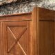Vintage solid oak cross-braced wardrobe 1940