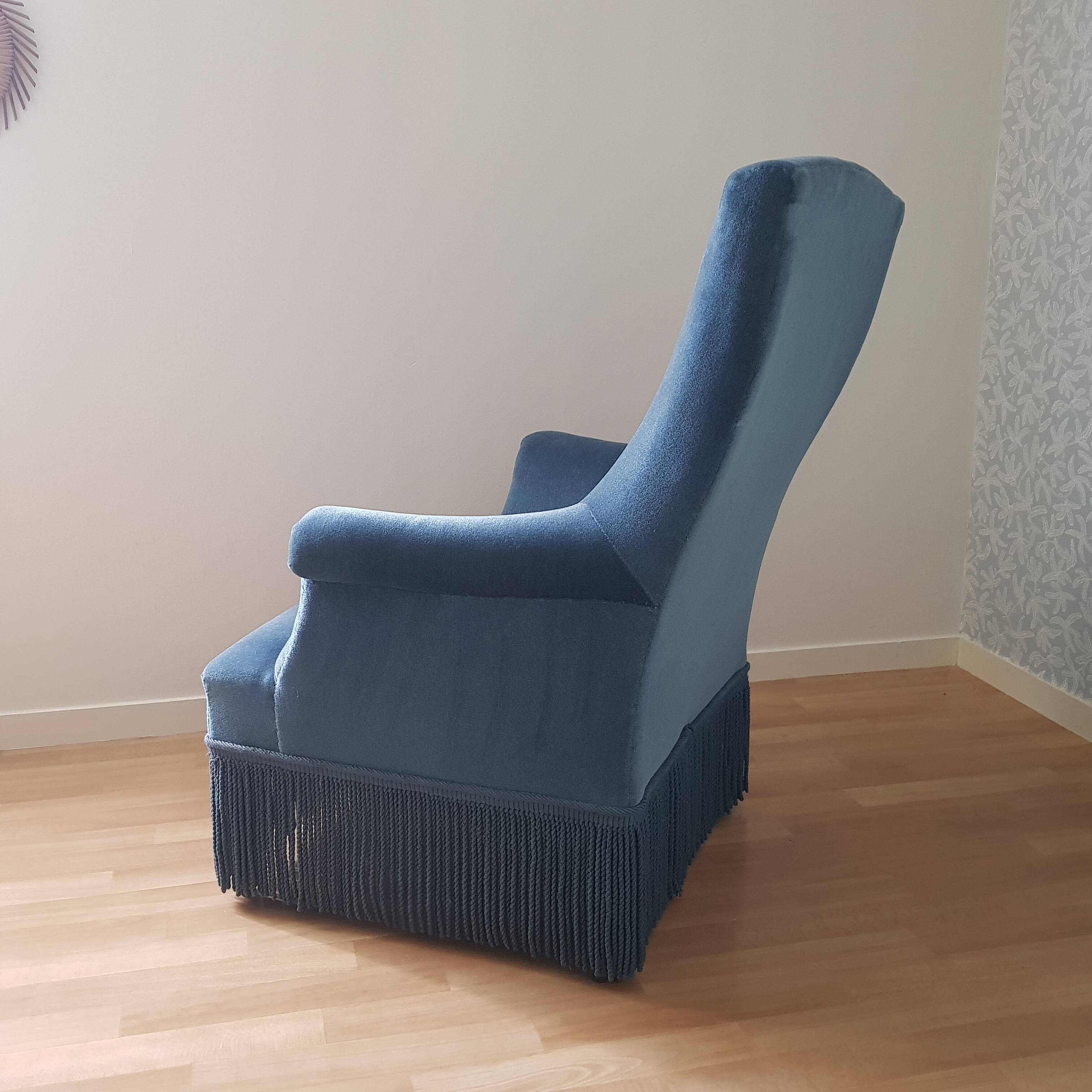 Velvet armchair