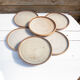 6 assiettes plates en grès Roger Jacques Saint Amand