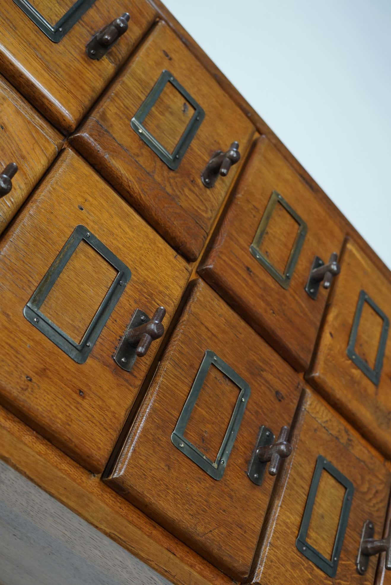 German oak drawer bank filing cabinet circa 1950