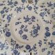 Lot de 6 assiettes à dessert en faïence décor roses anciennes bleues