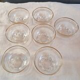 Vintage glassware set with gold filigree – 1960s