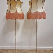Pair of Bergboms floor lamps, G-024, brass, modern Scandinavian / mid-century style.