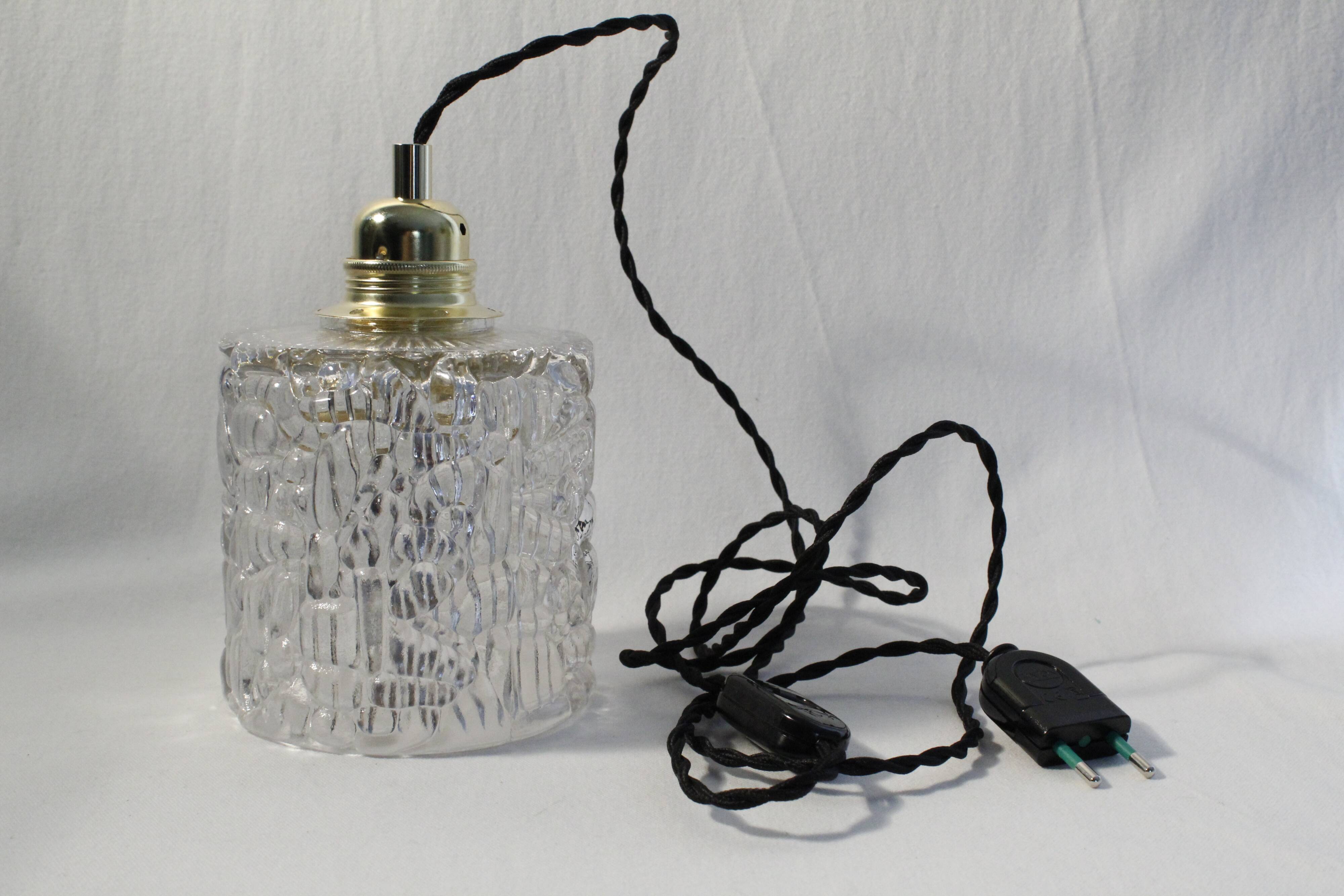 Vintage ball machine cylindrical clear glass