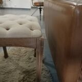 Ancien tabouret velours