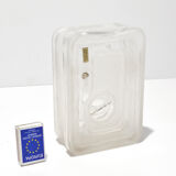 1970s modernist crystal vase, noritake, japan