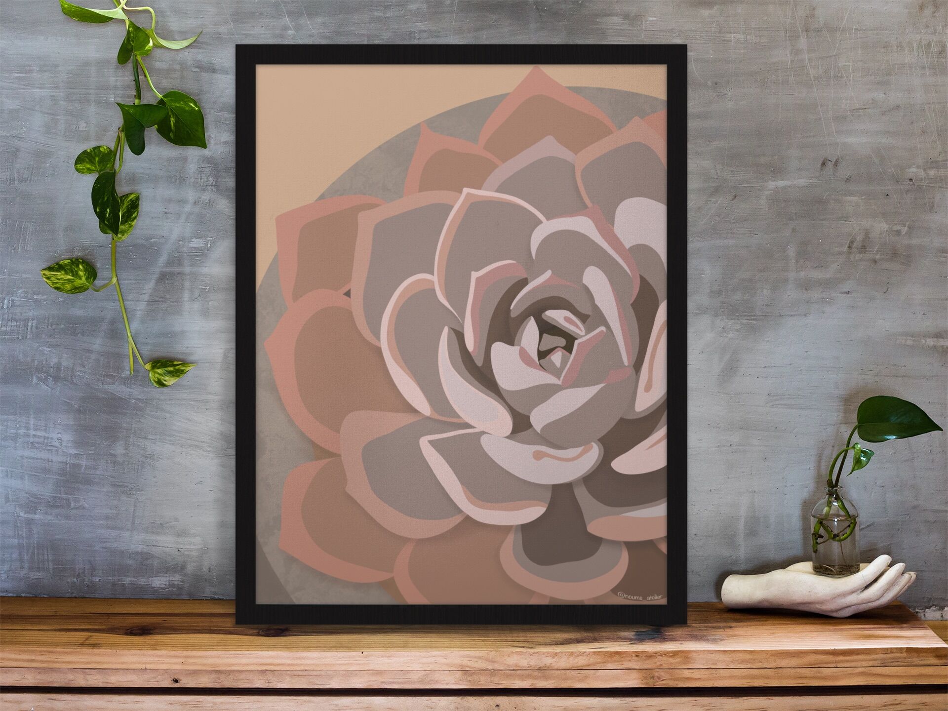 Illustration "Succulent #2" par Noums Atelier