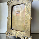Art nouveau brass metal frame