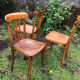 Trio chaises bistrot monobloc