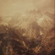 Old silver photo, massif des Ecrins, sepia tones, framed 36 x 25 cm