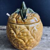 Vintage pineapple pattern slip pot