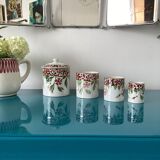 Flowered ceramic pots