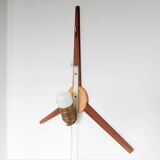 C-1575 teak and opaline glass wall lamp by Eje Ahlgren for Raak 1957