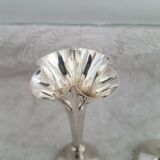 Pair of tulip vases flared collar late 19th century silver goldsmith punches