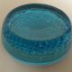 Cast glass moulded turqoise art deco mid century