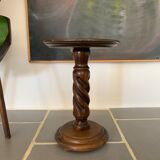 Vintage turned wood side table