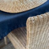 4 vintage rattan chairs