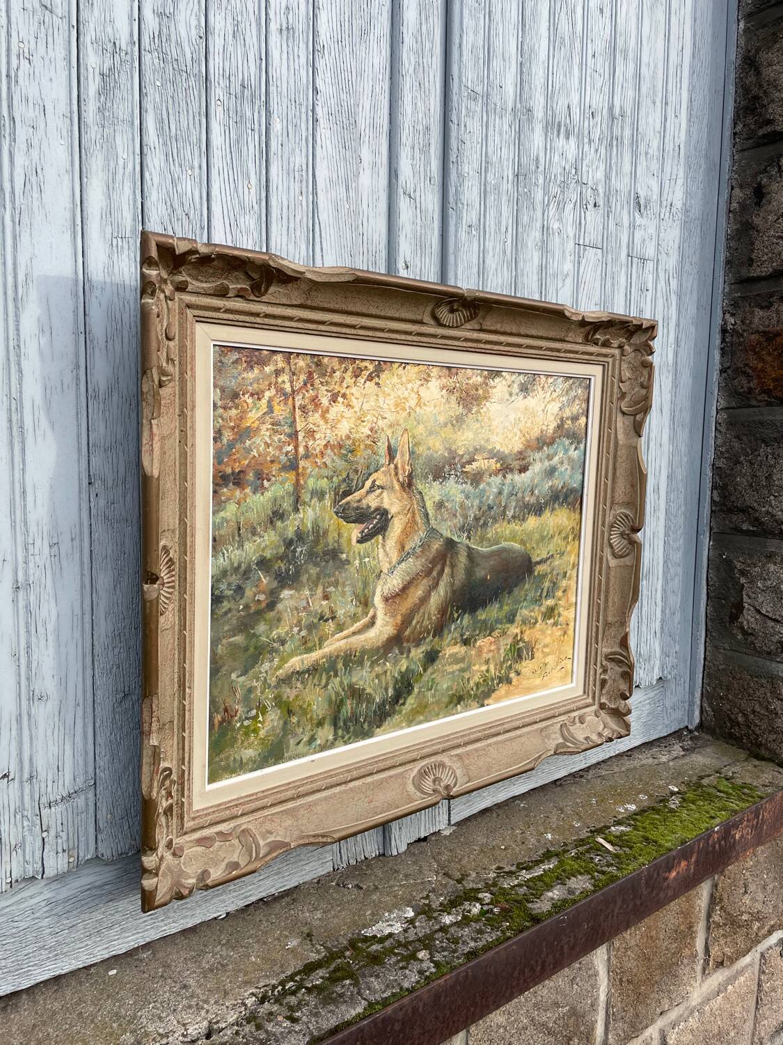 Painting of a German Shepherd