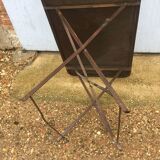 Folding iron garden table