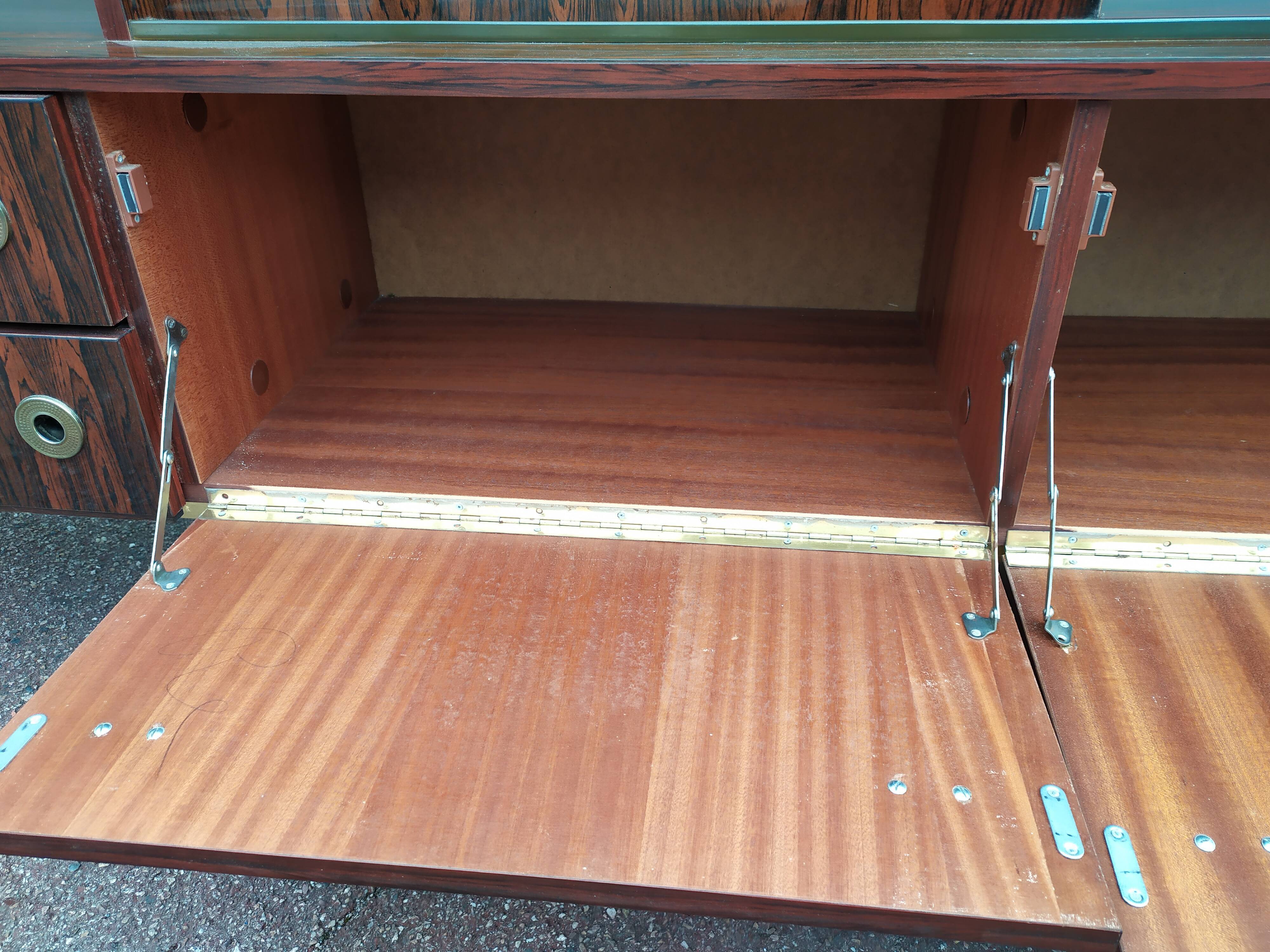 Danish rosewood buffet showcase bar - 1970