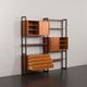 Scandinavian freestanding teak shelving unit by Ollie Borg for Asko Finland, Denmark, 1960s