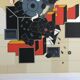 Lithograph by Alain Le Yaouanc, fire, 1978