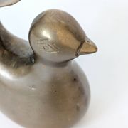 Candle holder or bird soliflore in brass, mid-century design from the 1960s.