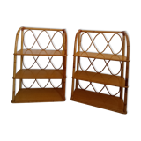 Set of bamboo shelves