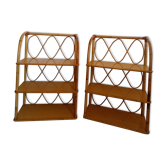 Set of bamboo shelves