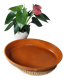 Oval terracotta dish