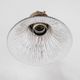 Pair of brass and holophane glass french mid-century wall lights
