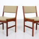 Vintage teak lounge chairs, Denmark, by MCM