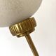Set of 4 double wall lights in brass and frosted glass