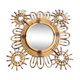 Mirror sun flower in rattan