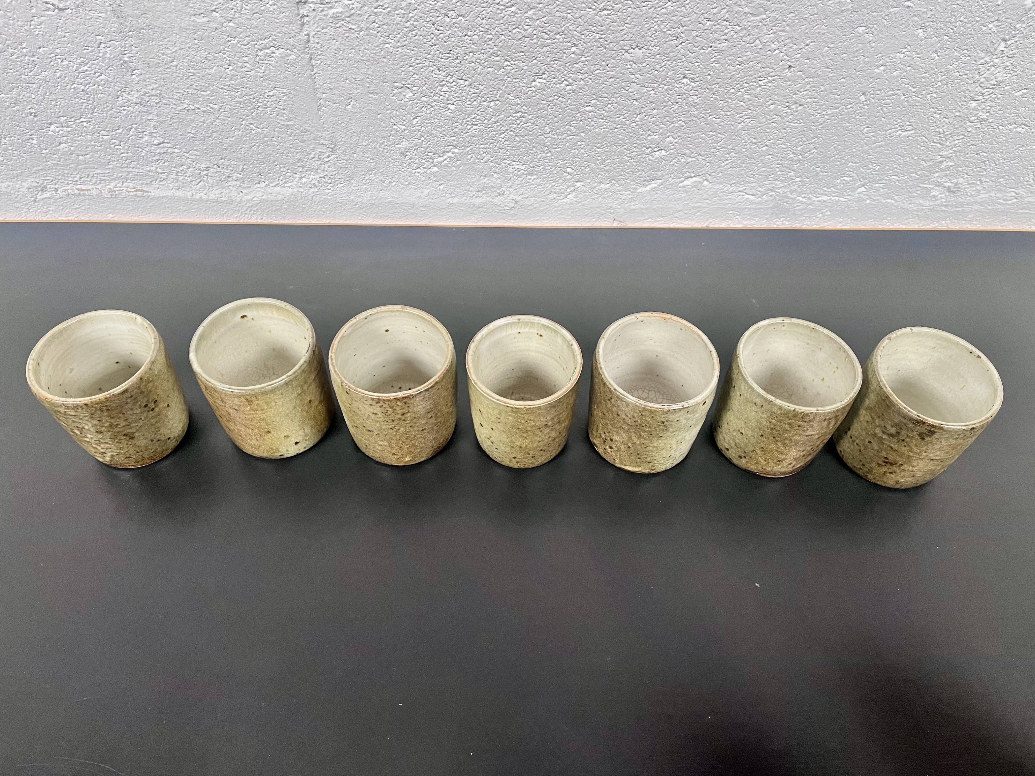 Pyrité stoneware dinner service, La Borne, 1970s