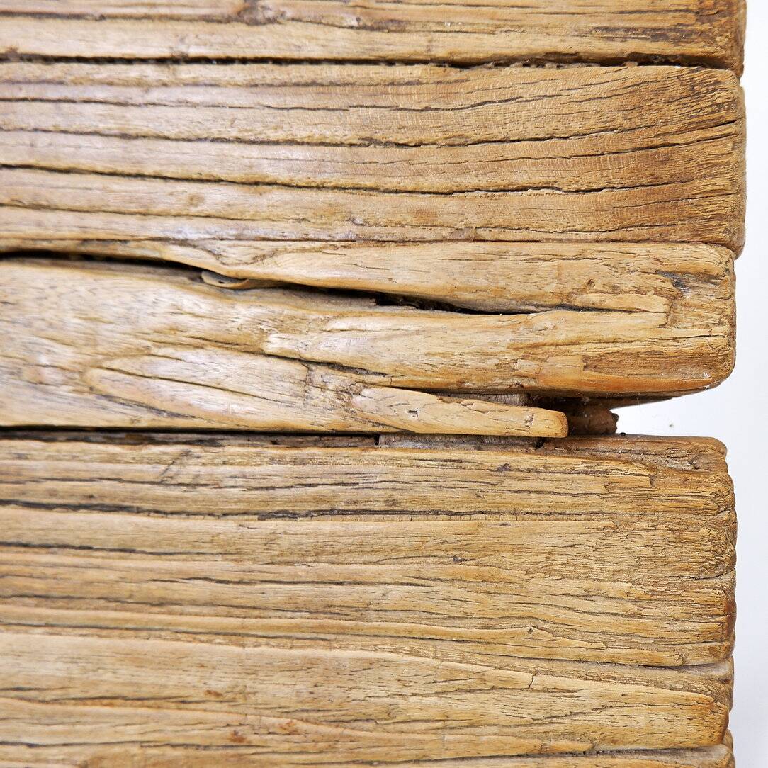 Large dining table wooden doors top mounted on black handles