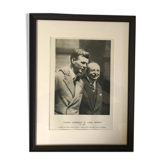 Portrait Charles Lindbergh with frame
