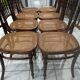 Rare suite of 8 chairs bistrot salon Fischel 1890