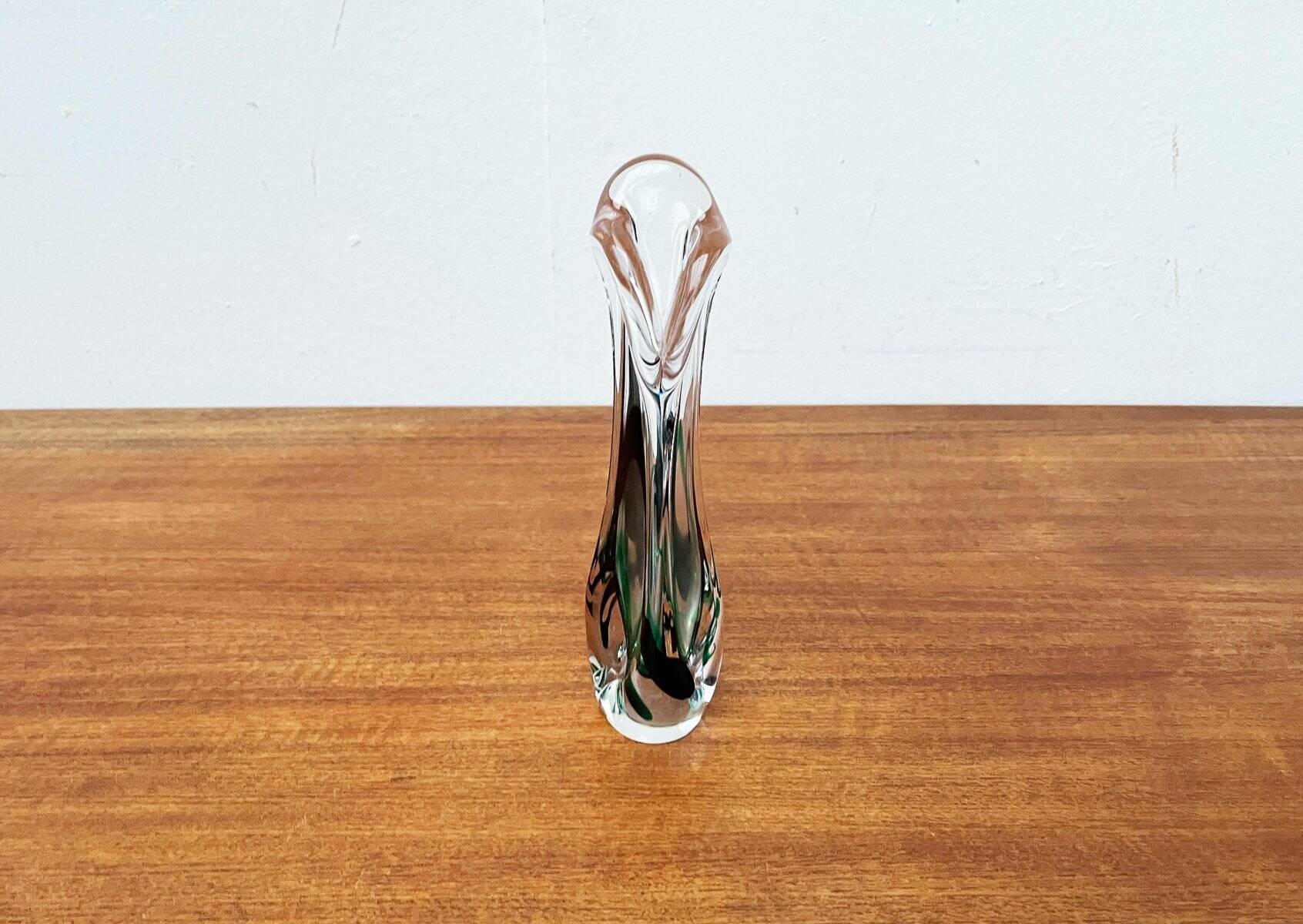 Vintage art glass vase by Max Verboeket for Kristalunie Maastricht, 1970s